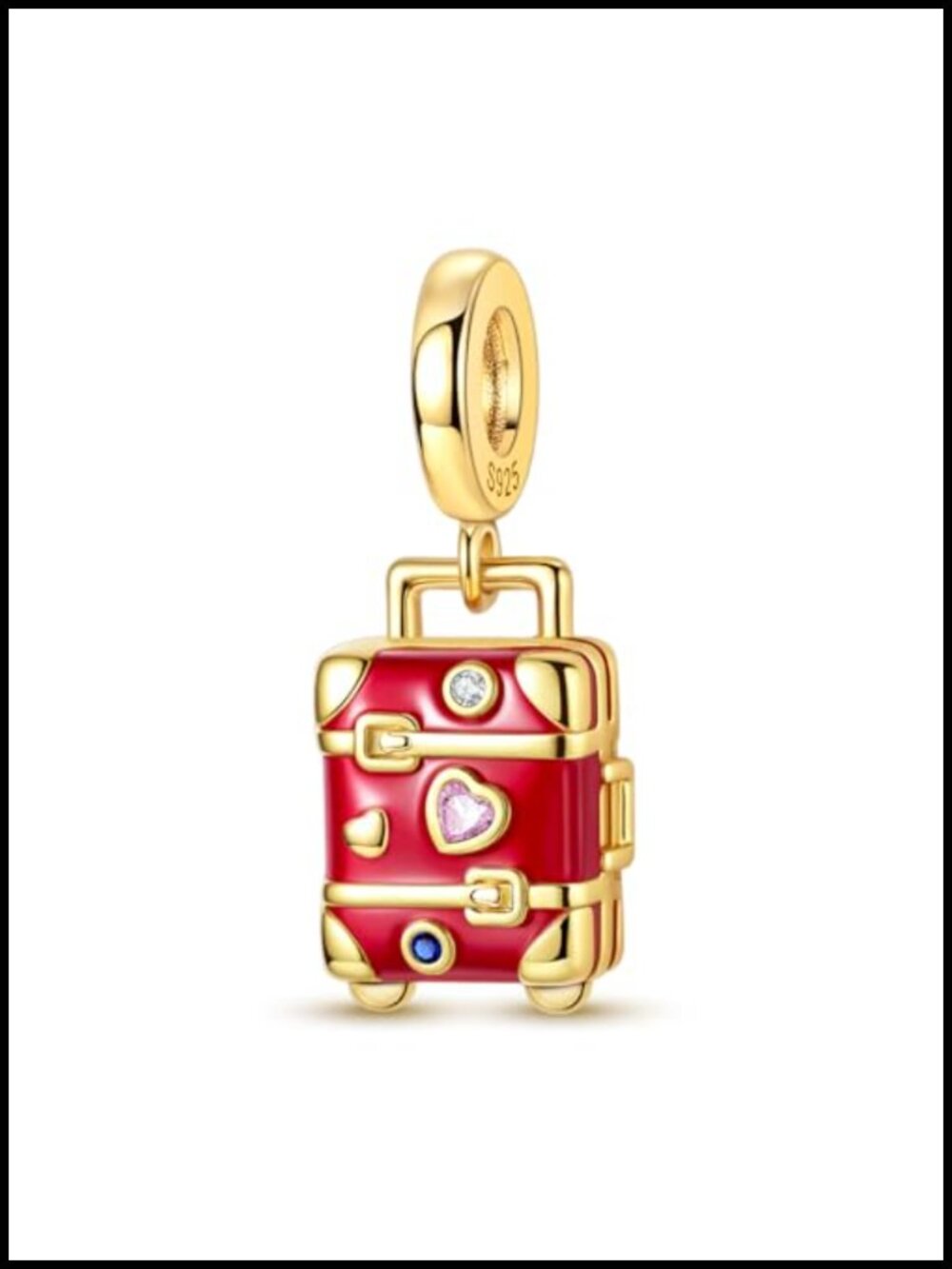 Gold Plated Charm Beads for Bracelets and Necklaces Set of 8